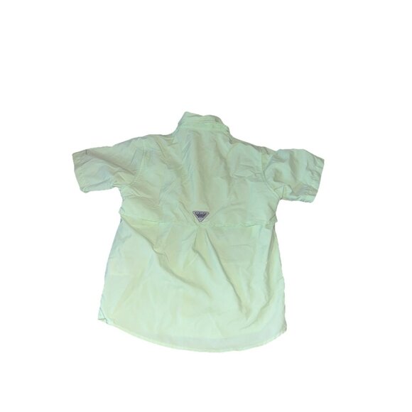 Columbia PFG Boys Youth Small 8 Green Vented Short Sleeve Button Up Shirt - Picture 3 of 3
